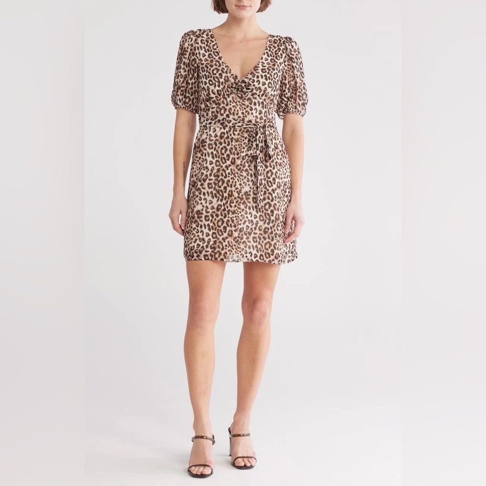 WAYF LEOPARD PRINT DRESS NWT SMALL